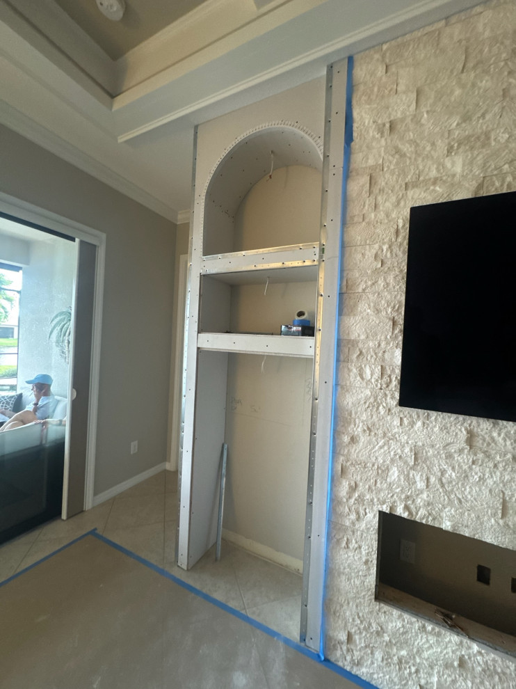 Fireplace Wall w/ Arches