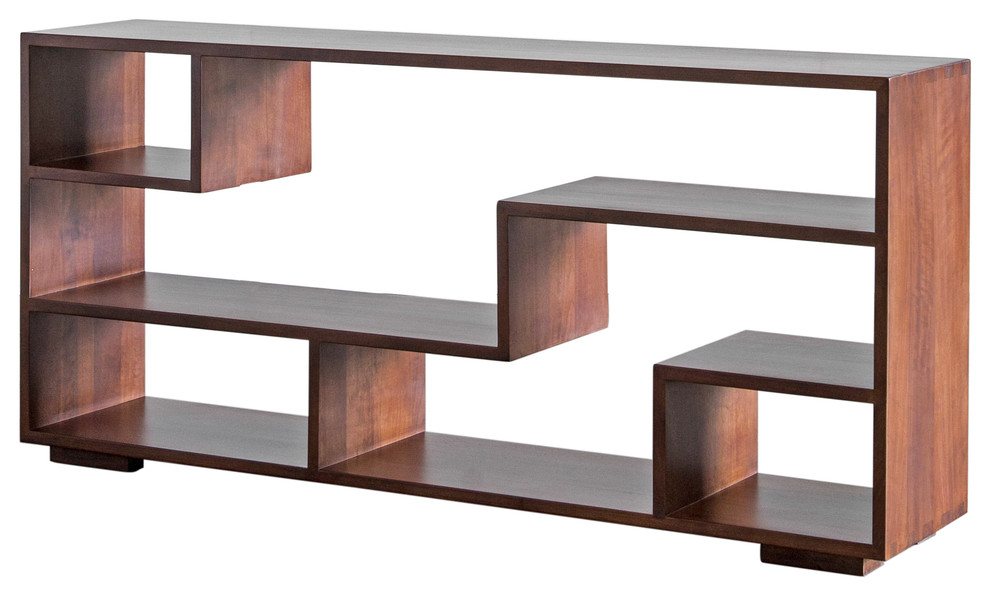 Zen Book Case, Long Transitional Bookcases by Gingko Furniture