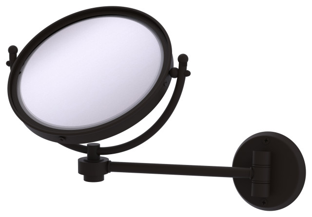 8" Wall-Mount Makeup Mirror 5X Magnification, Oil Rubbed Bronze