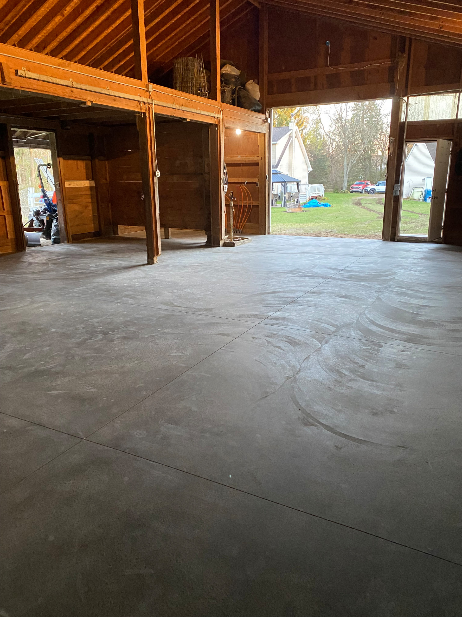 White Lake Radiant Floor Concrete for Barn