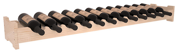 12-Bottle Scalloped Wine Rack, Pine, Unstained