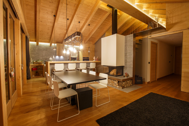 Nest House rustik-vardagsrum