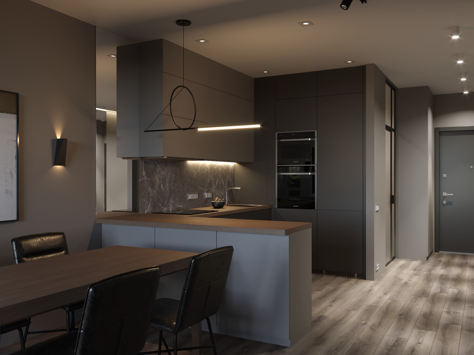 Проект квартиры в Москве 61 м.кв