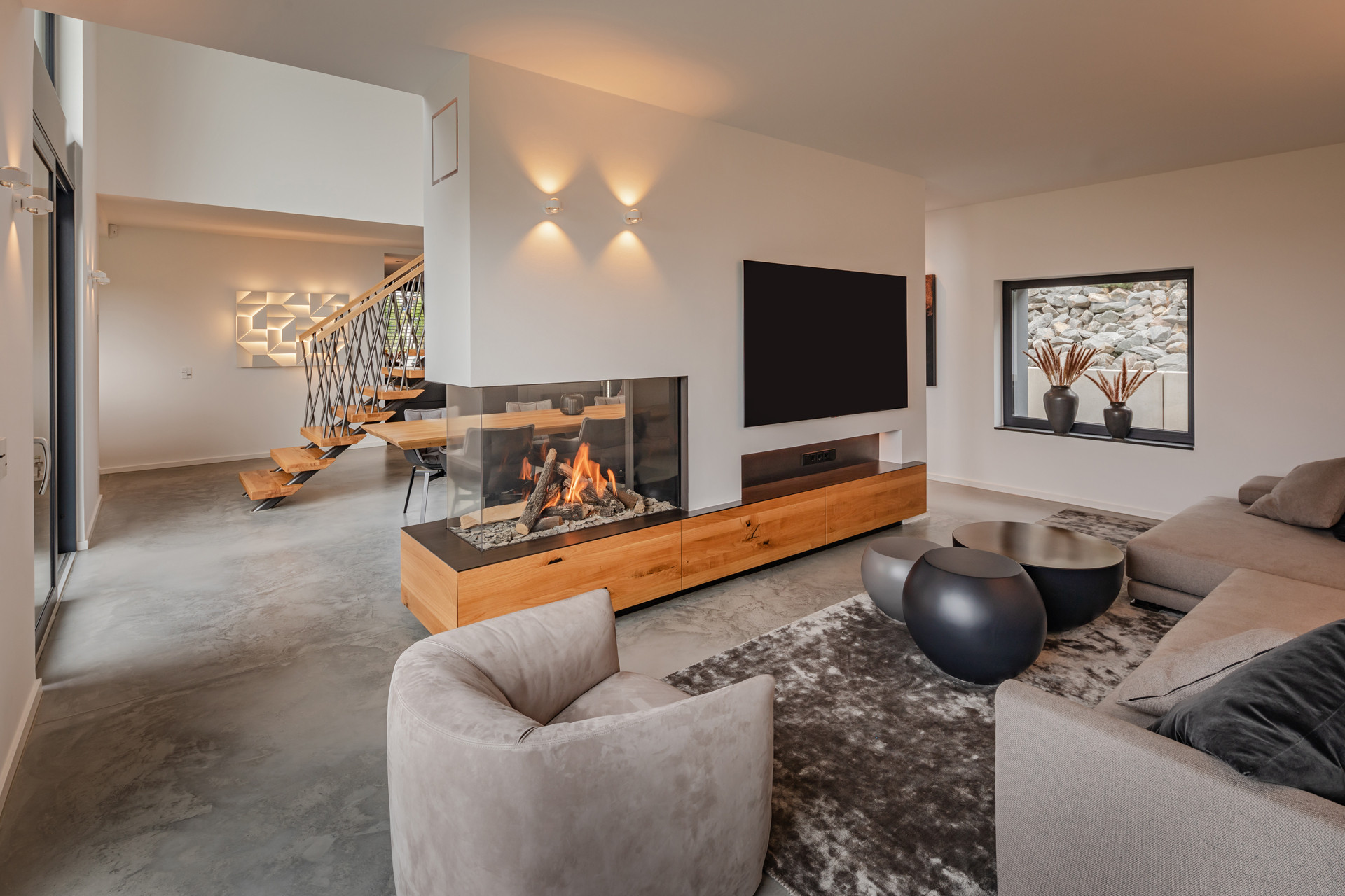 75 braune moderne wohnzimmer ideen & bilder - oktober 2023 | houzz de