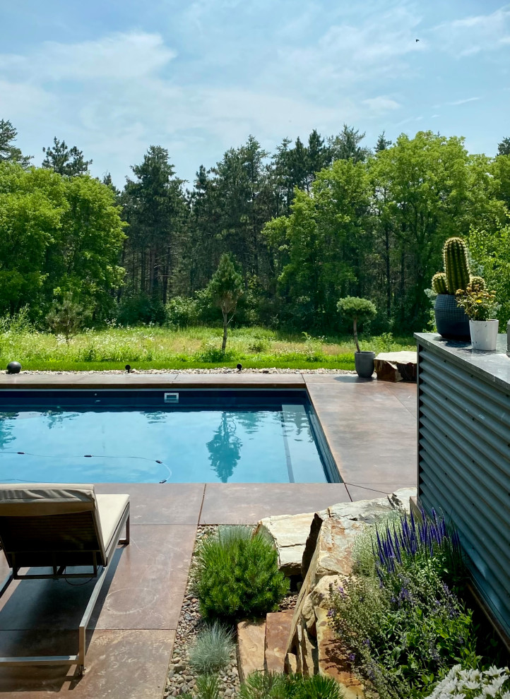 Inspiration for a country rectangular pool in Minneapolis.