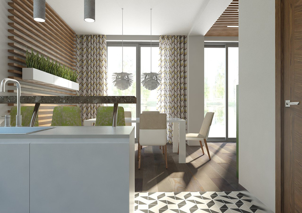 Дизайн кухни-столовой