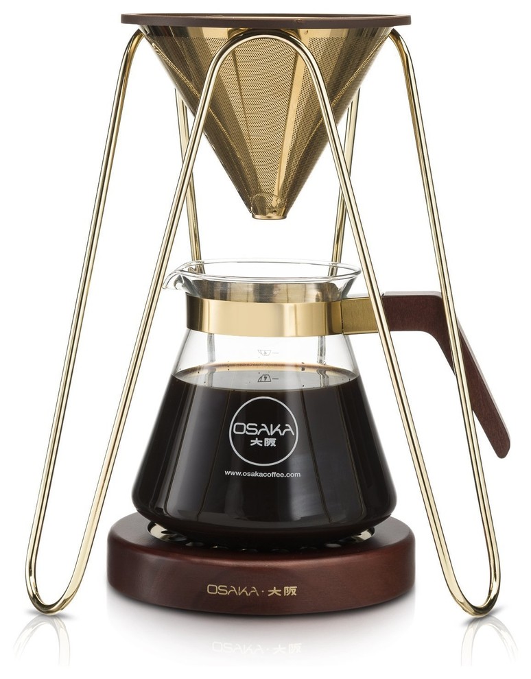 Tripod Pour-Over Coffee Station, Gold