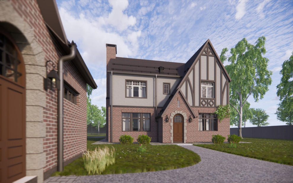 Небольшой двухэтажный дом в стиле Тюдор