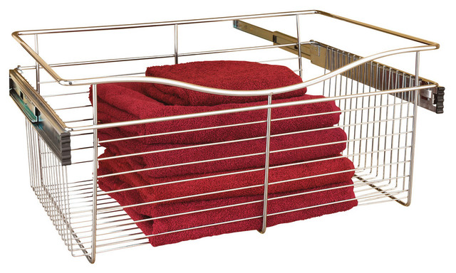 Pullout Wire Basket 24 X14 X7 Contemporary Closet Organizers Pullout Wire Basket 24 X14 X7 Contemporary Closet Organizers By J Keats