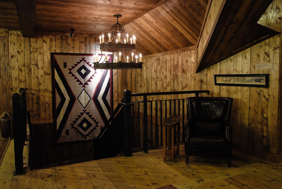 Example of a mountain style staircase design in Denver