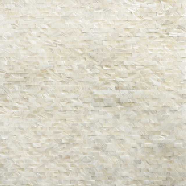 Luxe Core Brick White 11.31" x 11.81" Mother of Pearl Peel and Stick Tile