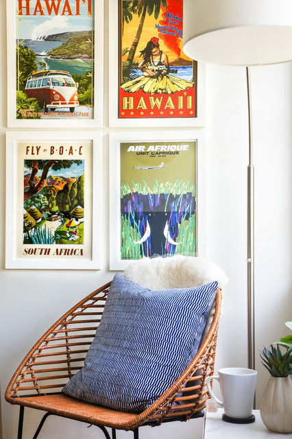 My Houzz: Minimal Meets Boho Style in a 570-Square-Foot Rental eclectic-living-room