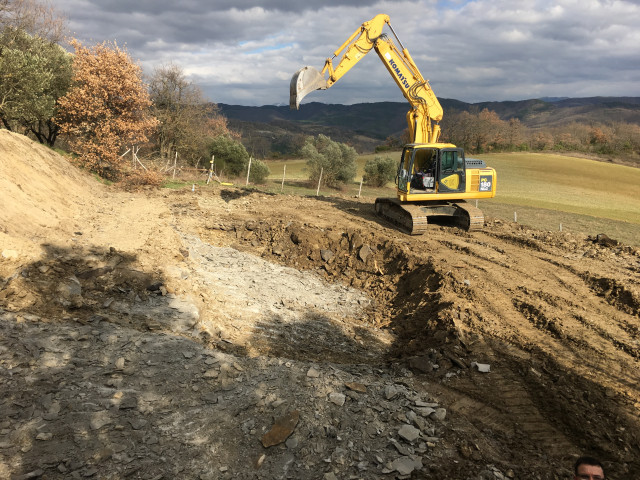 digging started pool