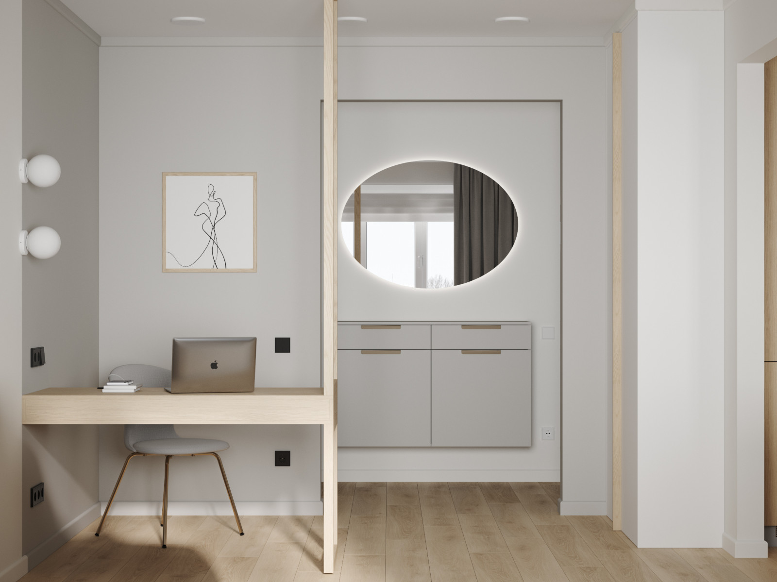 Светлая квартира для косметолога