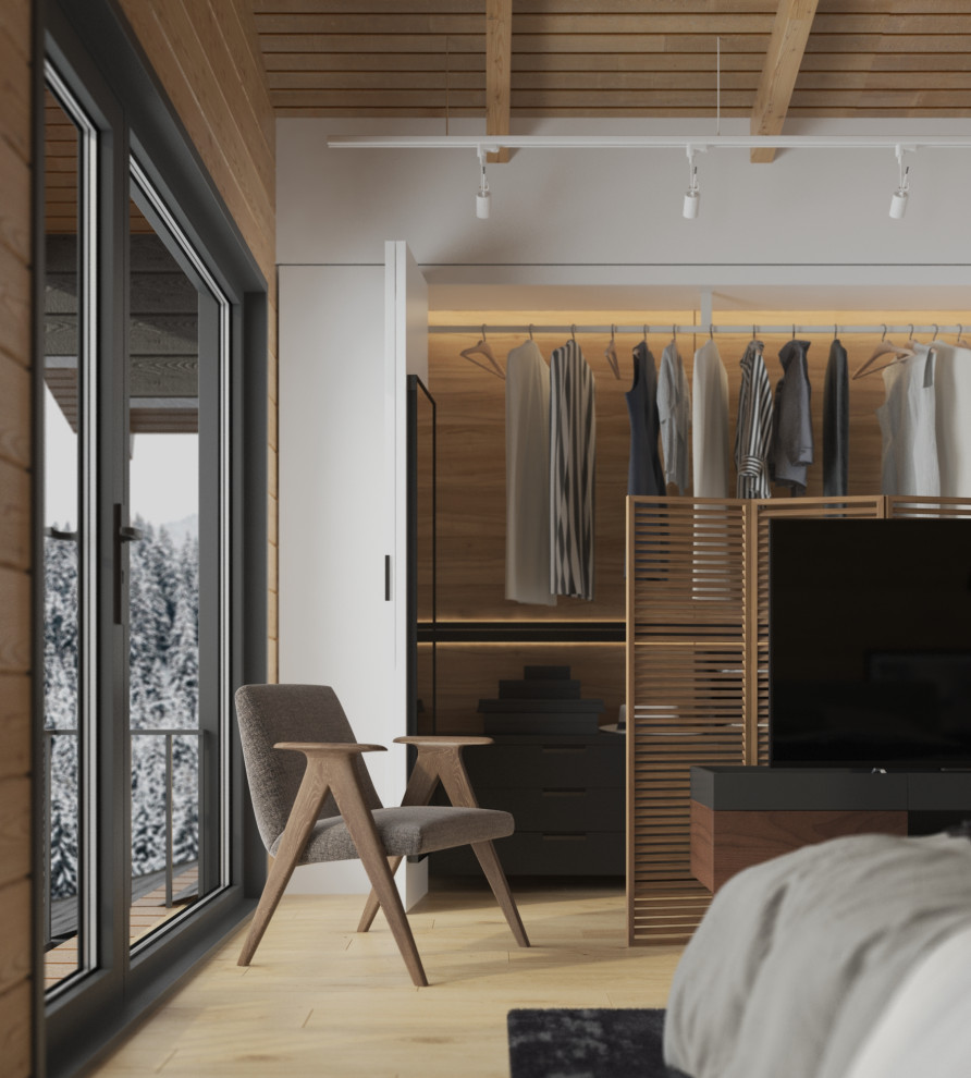 Дизайн-проект интерьера загородного дома (из бруса)