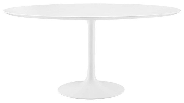 Lippa Round Wood Top Dining Table, White, 60"