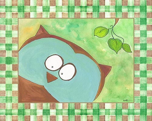 Forest Friends - Owl, Ready To Hang Canvas Kid's Wall Decor, 20 X 24