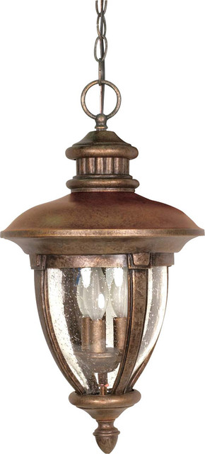 Nuvo Lighting 60-959 Galeon 3-Light 20" Hanging Lantern with Clear Seed Glass