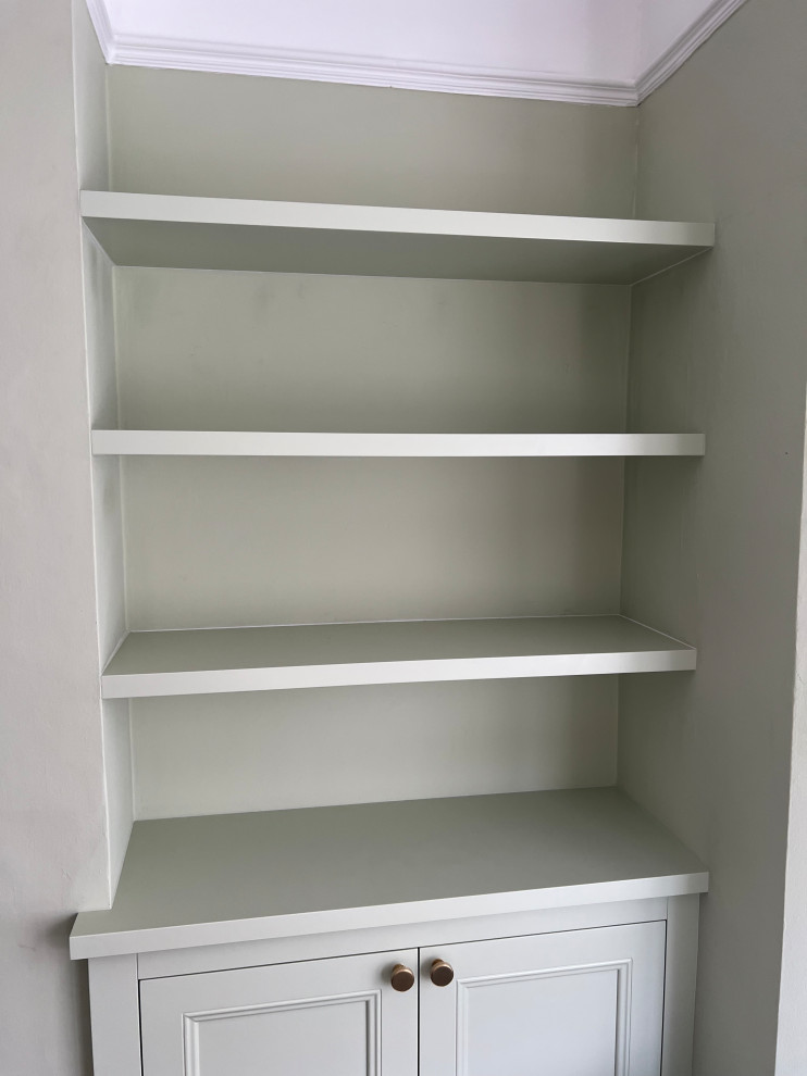 Alcove Chimney Sides Units and Loft Slopped Built In Unit