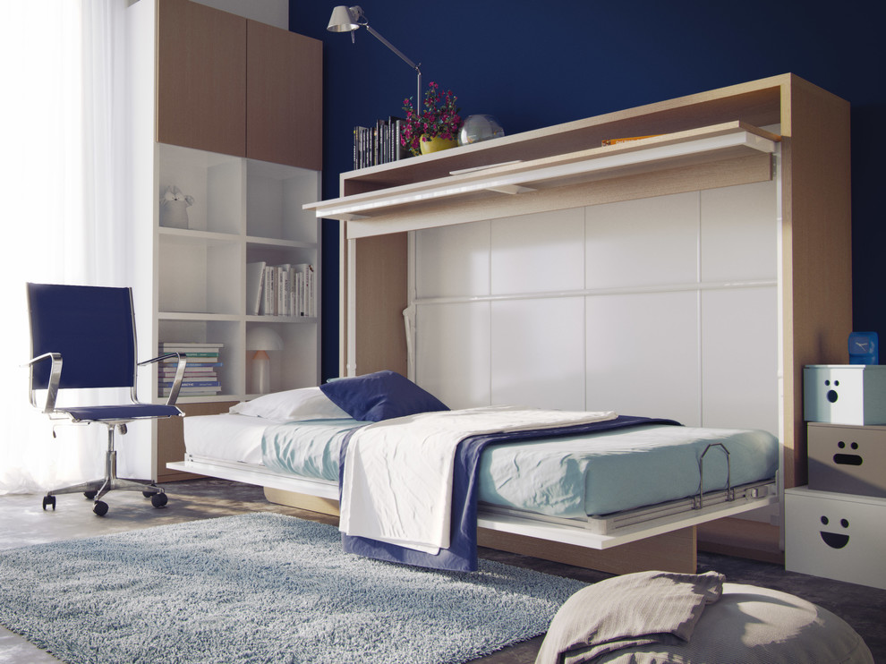 Example of a small minimalist home design design in New York
