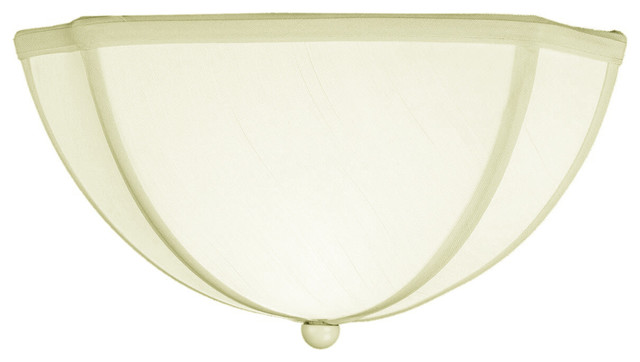 11 X11 X 5 Deluxe Clip On Ceiling Lampshade Eggshell Shantung