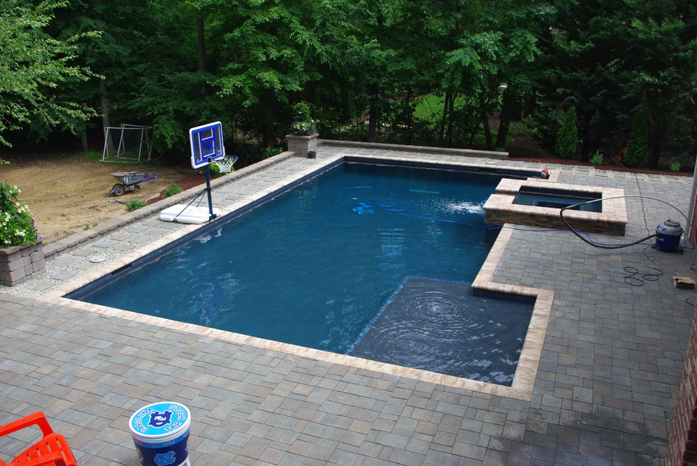 Inspiration for a contemporary pool remodel in Raleigh