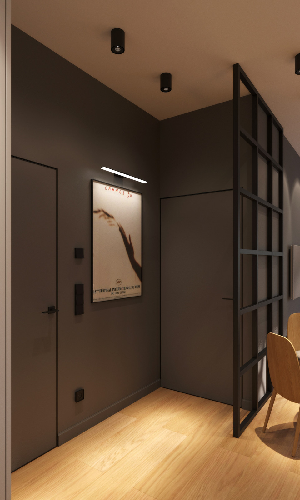 Квартира современном стиле с элементами лофта и легким оттенком минимализма