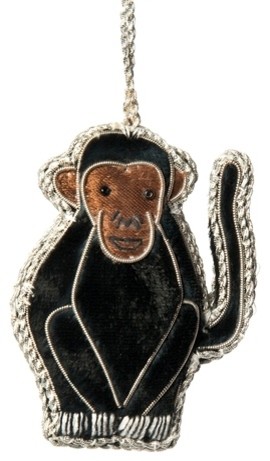 Handcrafted Zardozi Ornament, Monkey