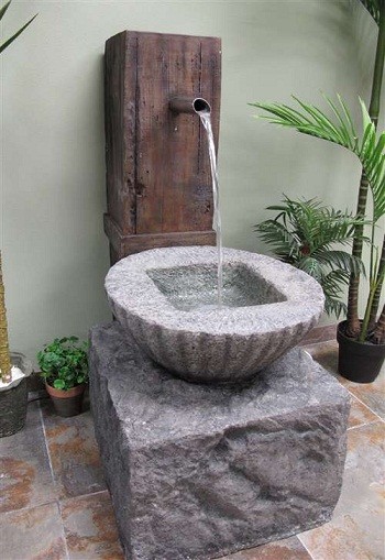 43" Zen Fountian, Outdoor Decor Fountains