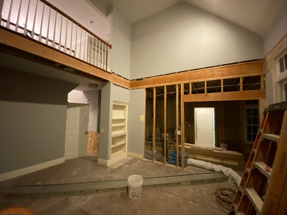 Mid-Renovation and Construction scene from home renovation