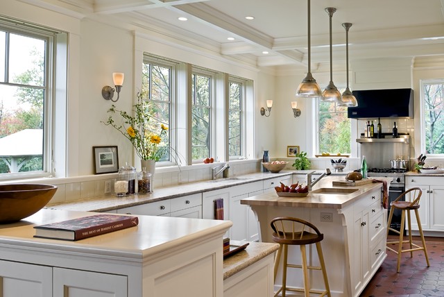 Shingle style home in Hanover NH victorian-kitchen