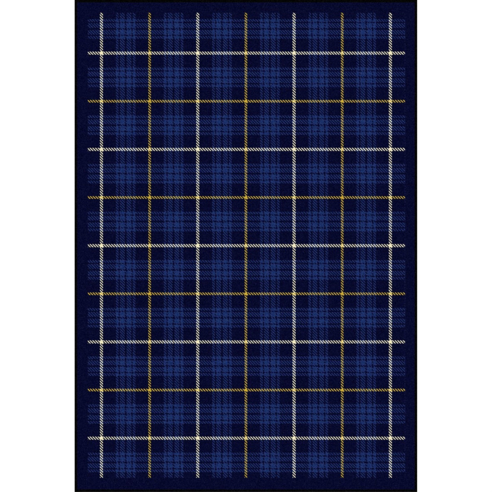 Bit O' Scotch 7'8" x 10'9" area rug in color Seaside Blue Rustic