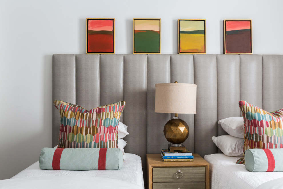 Creative Tonic - Kids' bedroom - bedroom transitional gender-neutral kids' bedroom idea in Houston with white walls