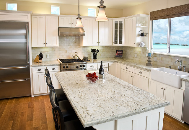 Marble Yard Colonial Cream Granite Traditional Kitchen