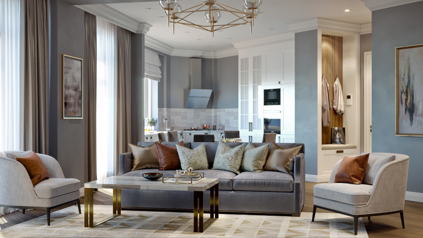 Уютная квартира в стиле неоклассики