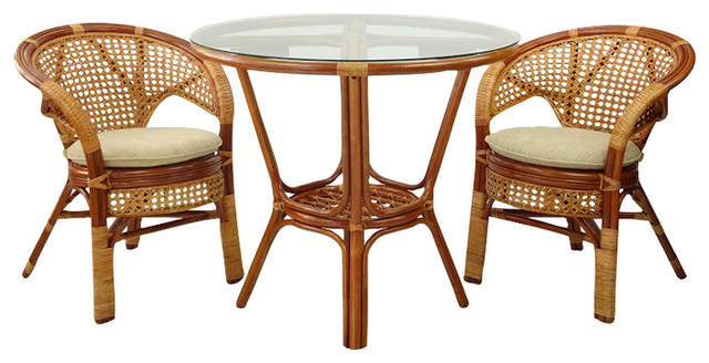 Glass And Rattan Dining Set Off 59, Wicker Dining Table With Glass Top