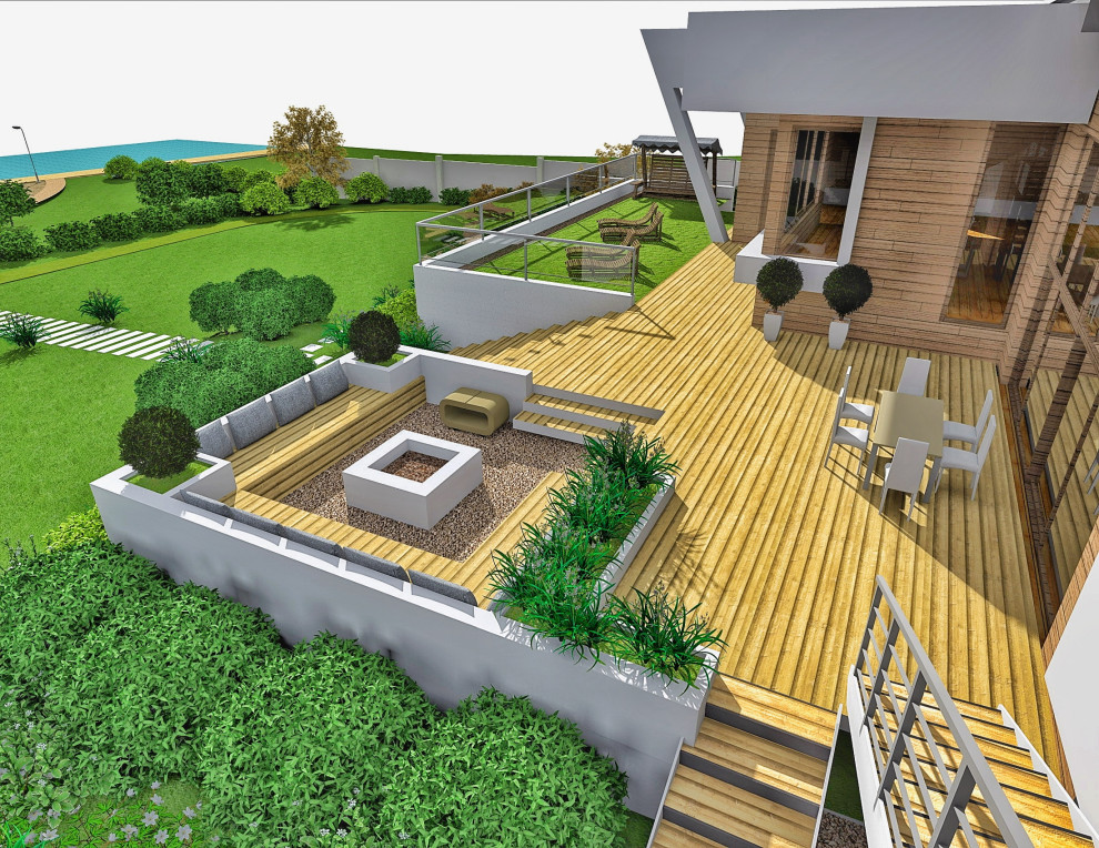 Ландшафтный дизайн проект участка КП Наутилус, Мельничная Падь, Иркутск