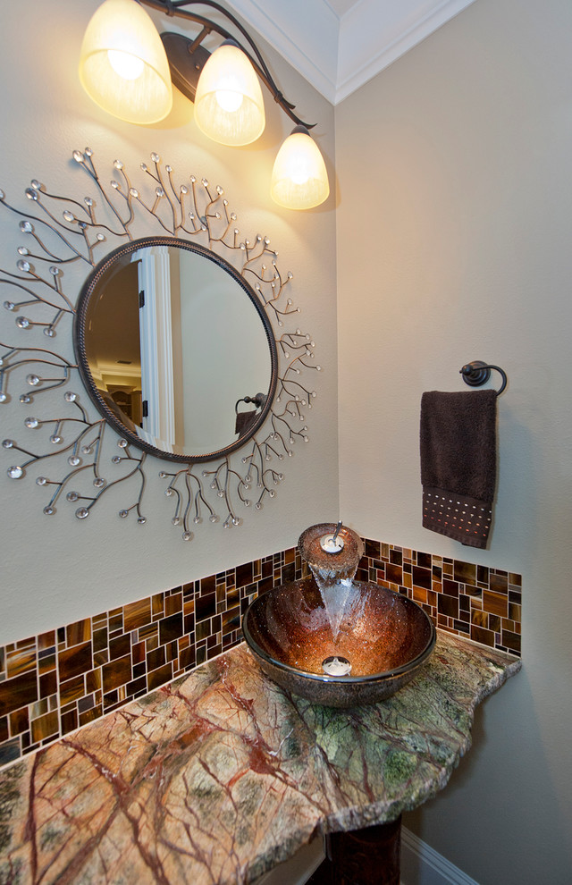 Design ideas for a traditional powder room in Orlando.