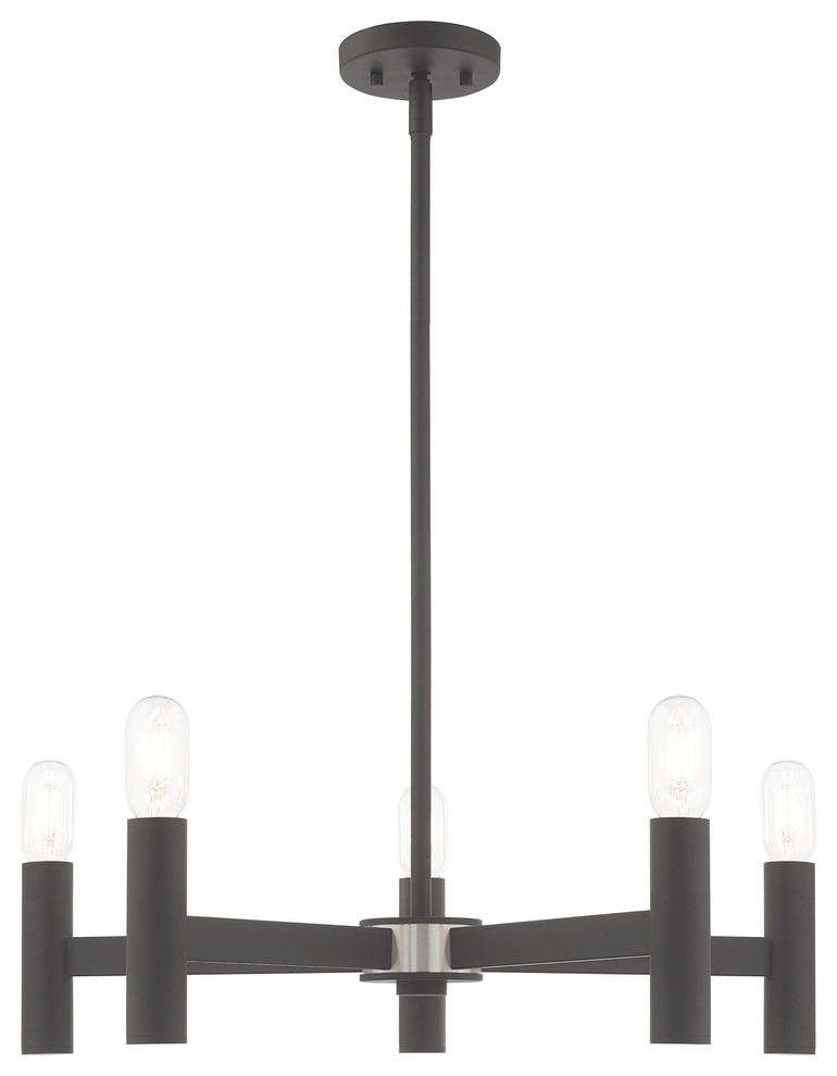 Livex Lighting Scandinavian Gray 5-Light Chandelier