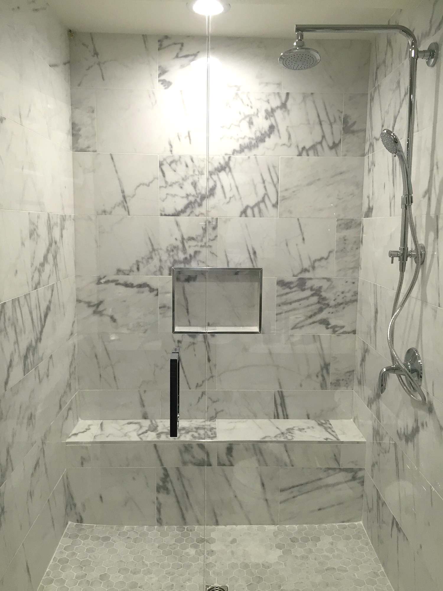 Marble Inspired Restrooms