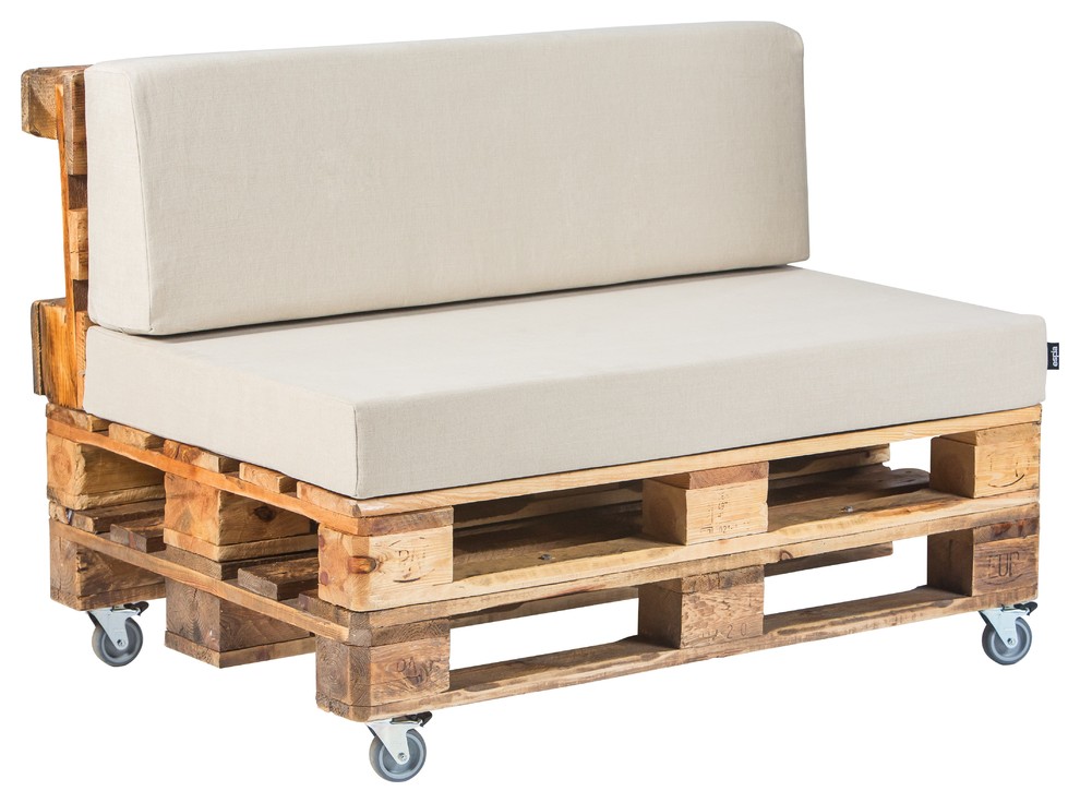 Pallet Love Seat, Beige