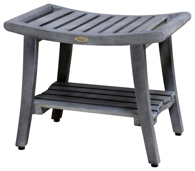 CoastalVogue SensiHarmony 24" Wide ShowerBench GR155, Gray