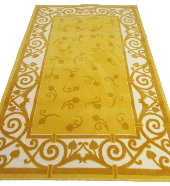 Serge Lesage Accent Rugs, "Moutard" Collection, Volutes Contemporary