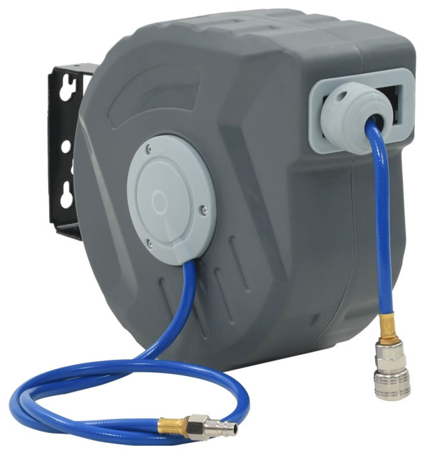 vidaXL Retractable Air Hose Reel Wall Mount Air Compressor Hose Reel 1/