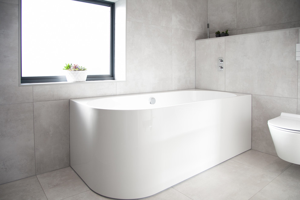 This is an example of a contemporary bathroom in Gloucestershire.