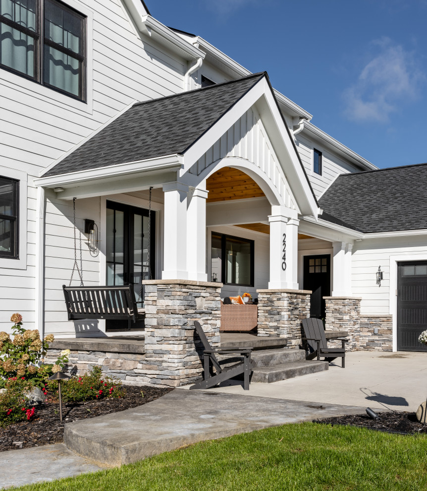 Modern Farmhouse Custom Home Modern Exterior Detroit by Forward