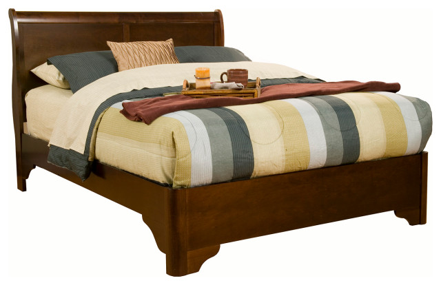 Chesapeake California King  Low Footboard Sleigh Bed, Cappuccino