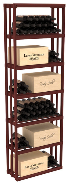 Rectangular Wine Storage Bin, Redwood, Cherry