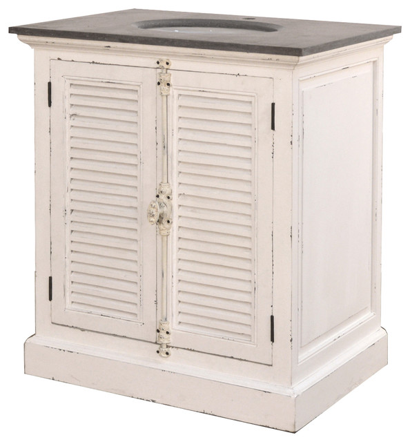 33 Reclaimed Pine Single Bath Vanity Distressed White