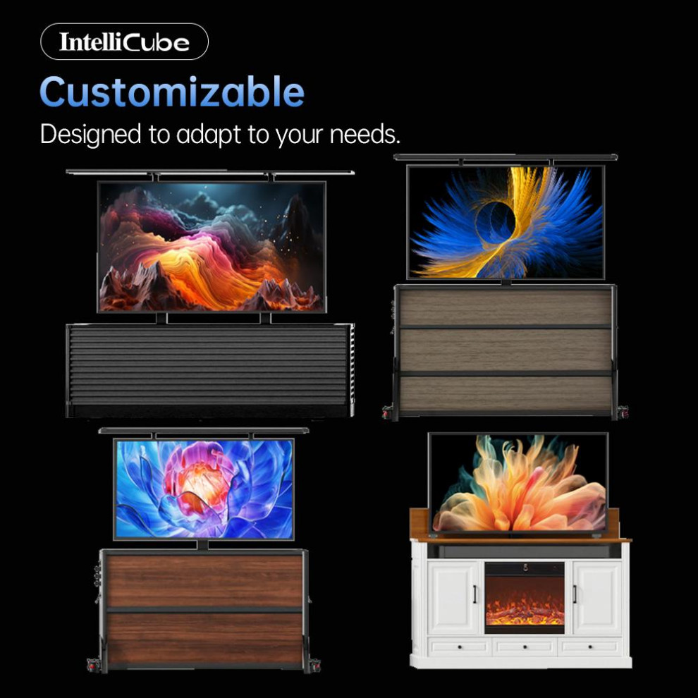 Intellicube Outdoor lift TV Cabinet 8 Unique Advantage Solutions